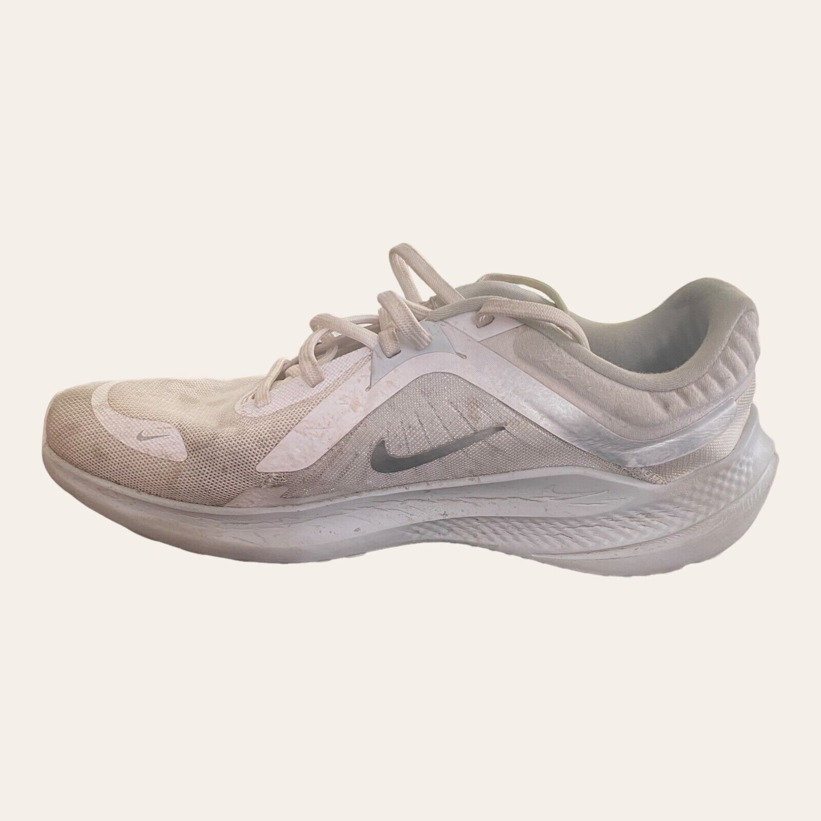 Nike Quest 5 White Silver Womens Road Running Jogging Shoes DD9291-100 Size  10