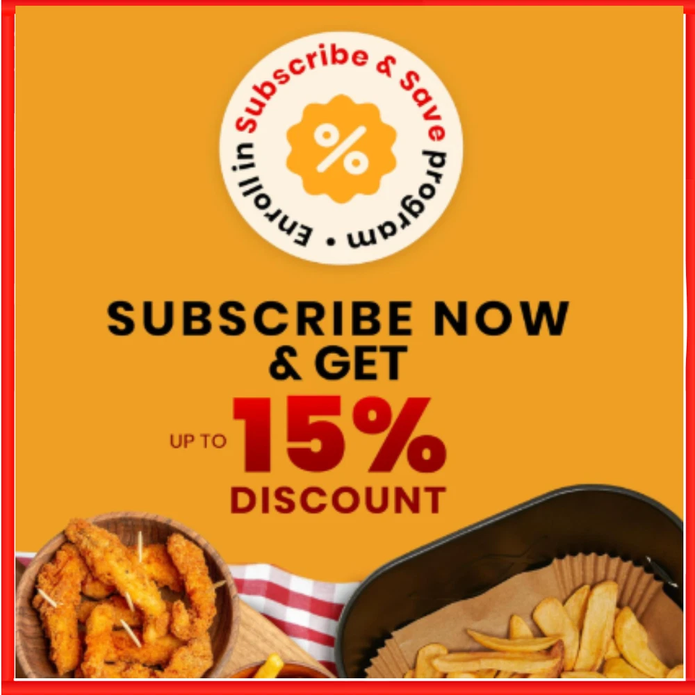 Air Fryer Paper Liners, 120Pcs Air Fryer Disposable Liners, Non-Stick and Oil...