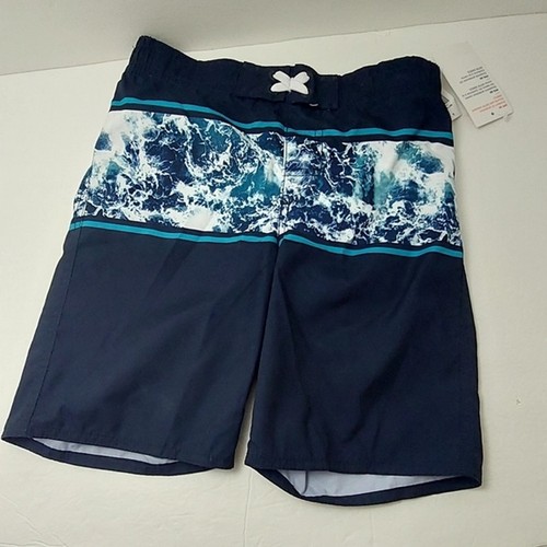 Old Navy Boys Swim Trunks Size 8 Blue Water UPF 50 UV Protection NEW - Picture 2 of 7