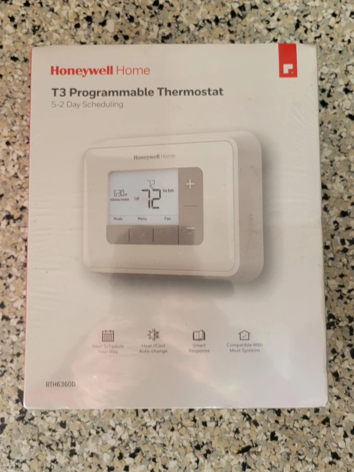 Honeywell T3 Programmable Thermostat 5-2 Day Scheduling RTH6360D. NEW Sealed