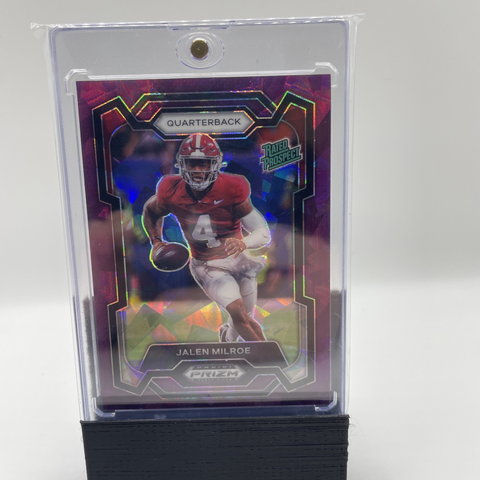 2024 Panini Prizm Draft Picks - Jalen Milroe #122 Purple Ice Prizm /149 (RC)