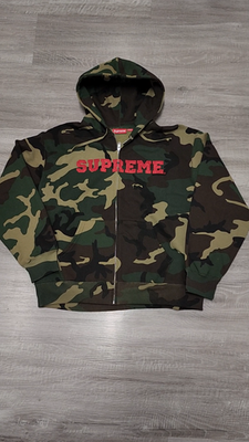 LAST PRICE! SUPREME COLLEGIATE APPLIQUE ZIP UP HOODIE SZ LG SS25