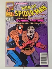 Web of Spider-Man #71 (1990, Marvel) Mark Jewelers Variant Newsstand  FN+