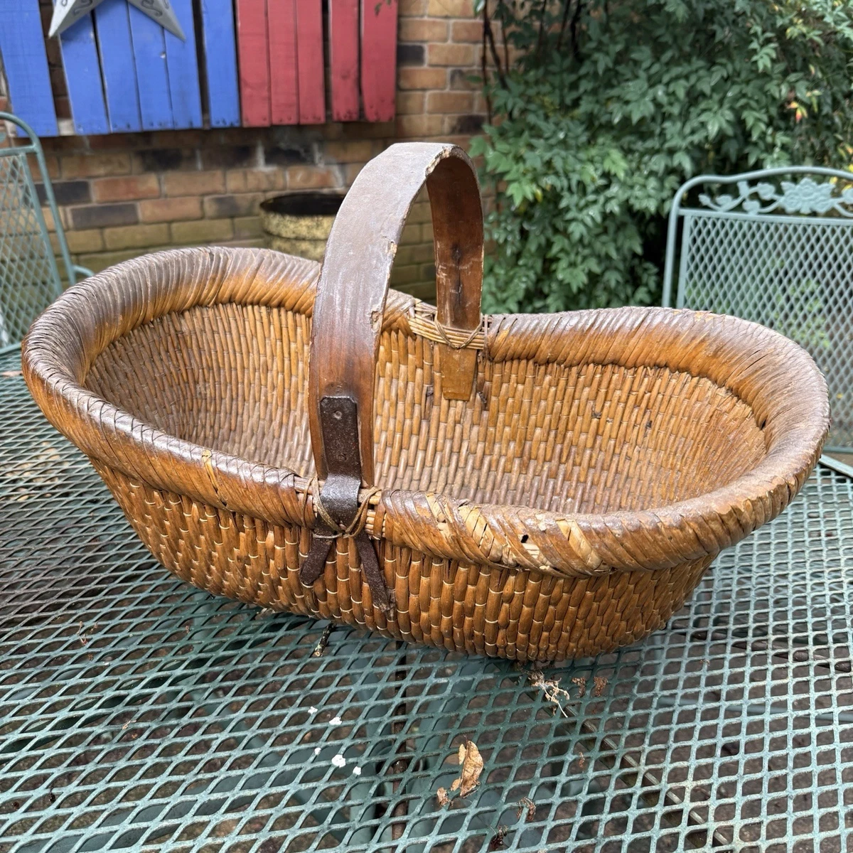 Antique Woven Basket In Collectible Baskets for sale | eBay