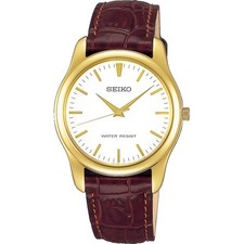 Free Special New SEIKO SCXP032 Quartz Daily Life Water Resistant Italian Leath