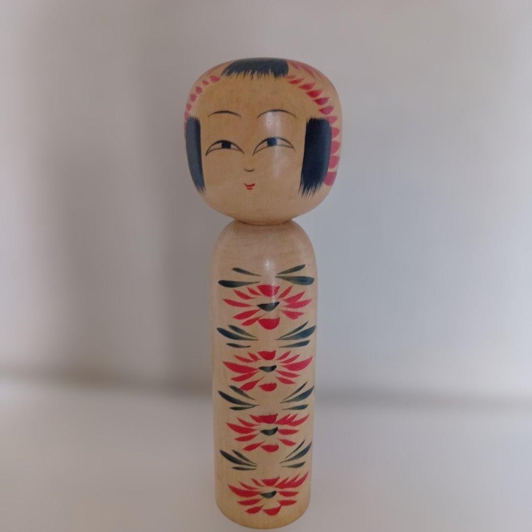 Tadao Sato Kokeshi Doll 8cm Vintage Handcrafted Japanese Wood Art