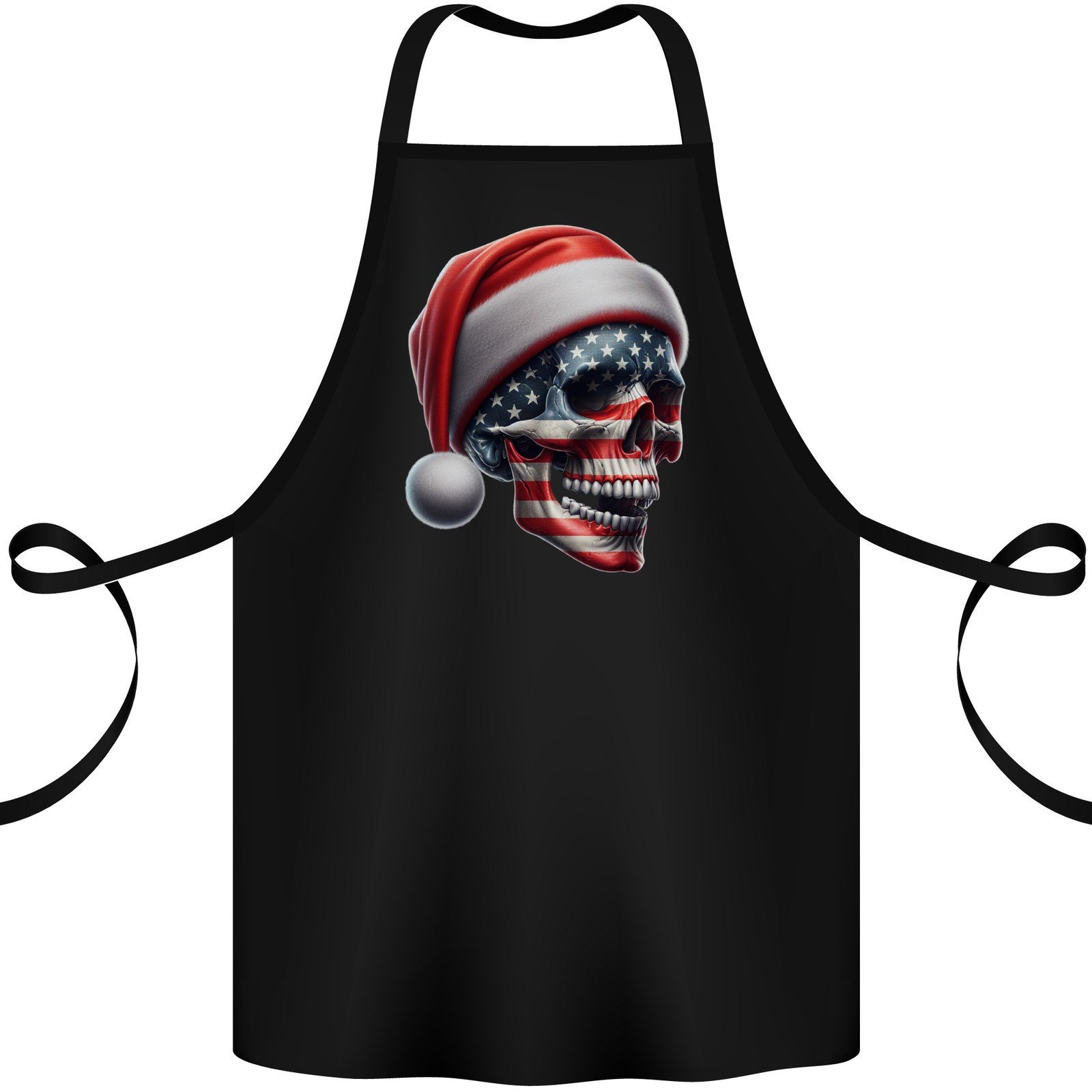 Eeuu Navidad Calavera Bandera Americana Cicleta Algodón Delantal 100% Orgánico