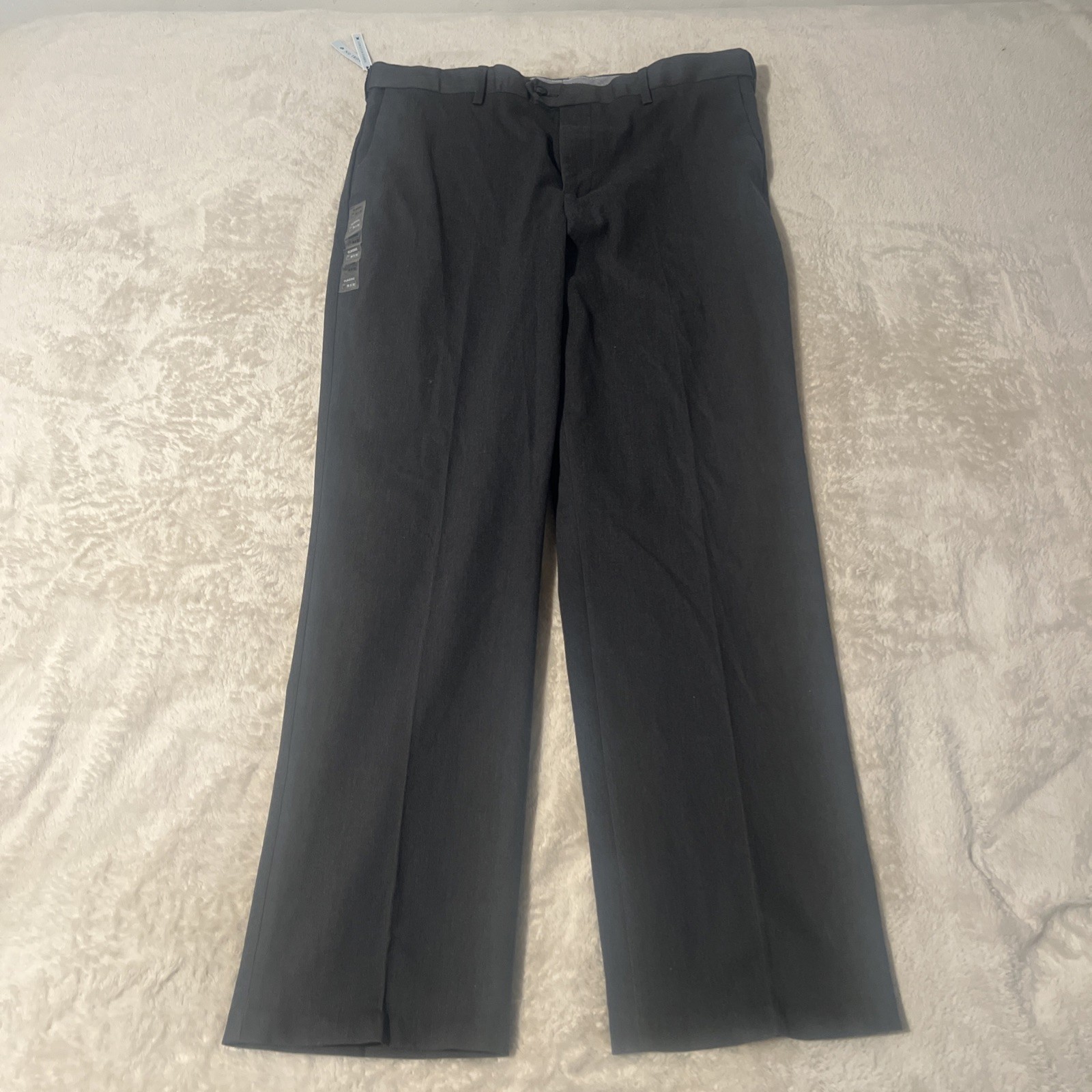 NWT Croft & Barrow Men’s 36x32 Dress Pants Classic Fit Stretch Gray Flat Front