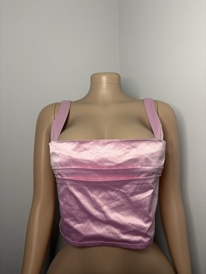 Fashion Nova Pink Satin Top