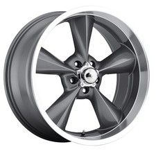 Blem Wheel - Bg Rod Works Old School 15x7 5x127 Et0 Gunmetal Machined Lip