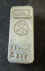 A VINTAGE  25oz WPM SILVER POURED 999 FINE SILVER BAR