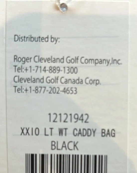 XXIO Bolsa Caddy Ligera Negra 4 Vías Dividida Correa Única Bolsa de Golf NUEVA Foto 4 de 4