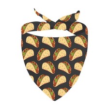 JXGZSO 1 Piece Taco Dog Bandana Tie On Scarf Festive One Size,