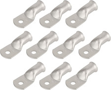 10Pcs 4/0 AWG-5/16 M8 Tinned Copper Ring Terminals Battery Lugs, Heavy Duty Wir