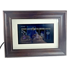 Pandigital 7 Digital Photo Frame PanTouch LCD Display Wood Frame Remote