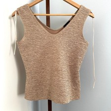 My Michelle Women's Medium Brown Sleeveless Tank Top Made In USA