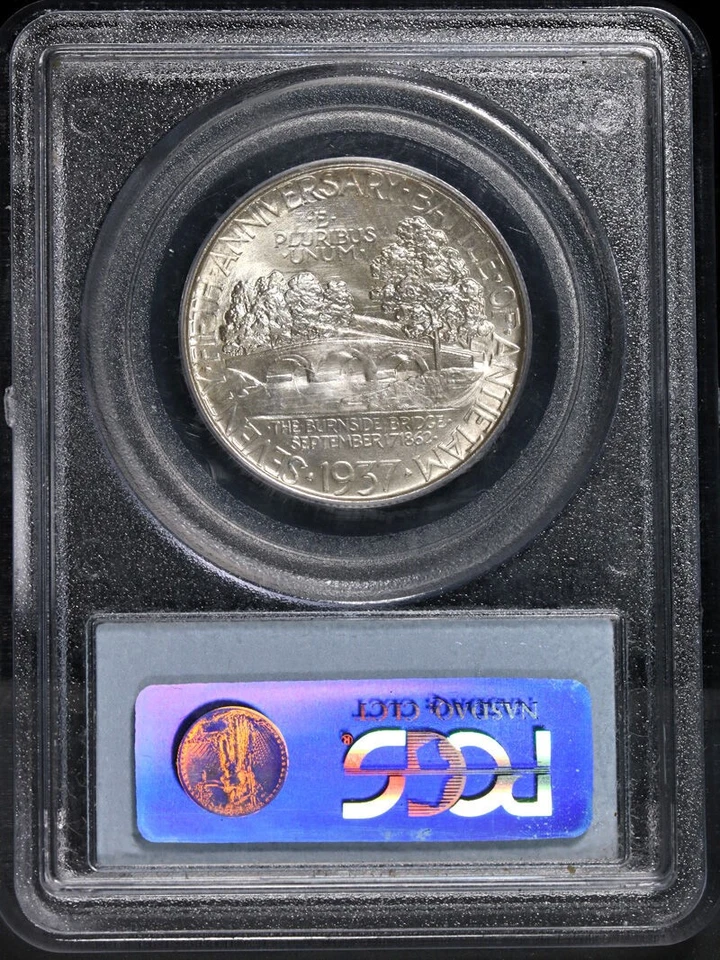 1937 Antietam Commem Half Dollar PCGS MS67 Superb Eye Appeal Strong Strike - Image 4 of 4