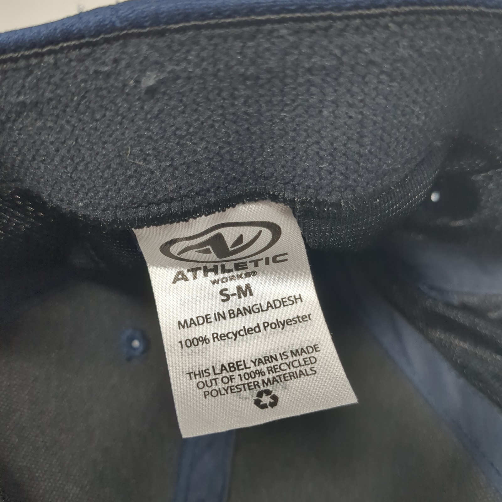 Athletic Works Fitted Hat Blue Medium Solid Vent … - image 8