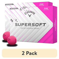  2 pack Callaway SuperSoft 2025 Golf Balls 12pk, Pink