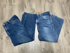 2 Duluth Trading Ballroom Jeans Relaxed Fit 86069 Dark Wash Cotton Mens 40x32