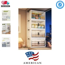 Space-Saving Lockable Storage Bins - 76QT Collapsible Bins with Wheels, Set of 4