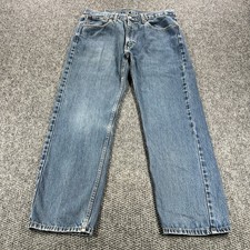 Levis 505 Jeans Men 36x30 Blue Regular Fit Straight Leg Medium Wash