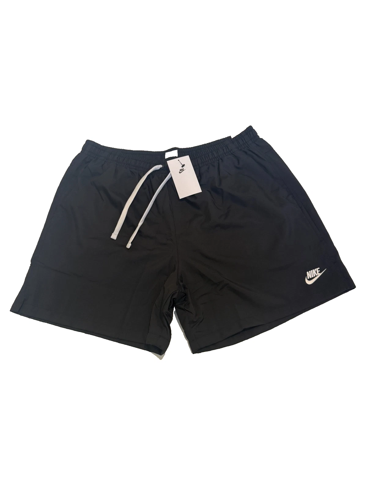 Nike MEN's Sportswear Woven Flow Shorts Black and White AR2382-010 XL