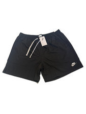 Nike MEN's Sportswear Woven Flow Shorts Black and White AR2382-010 XL