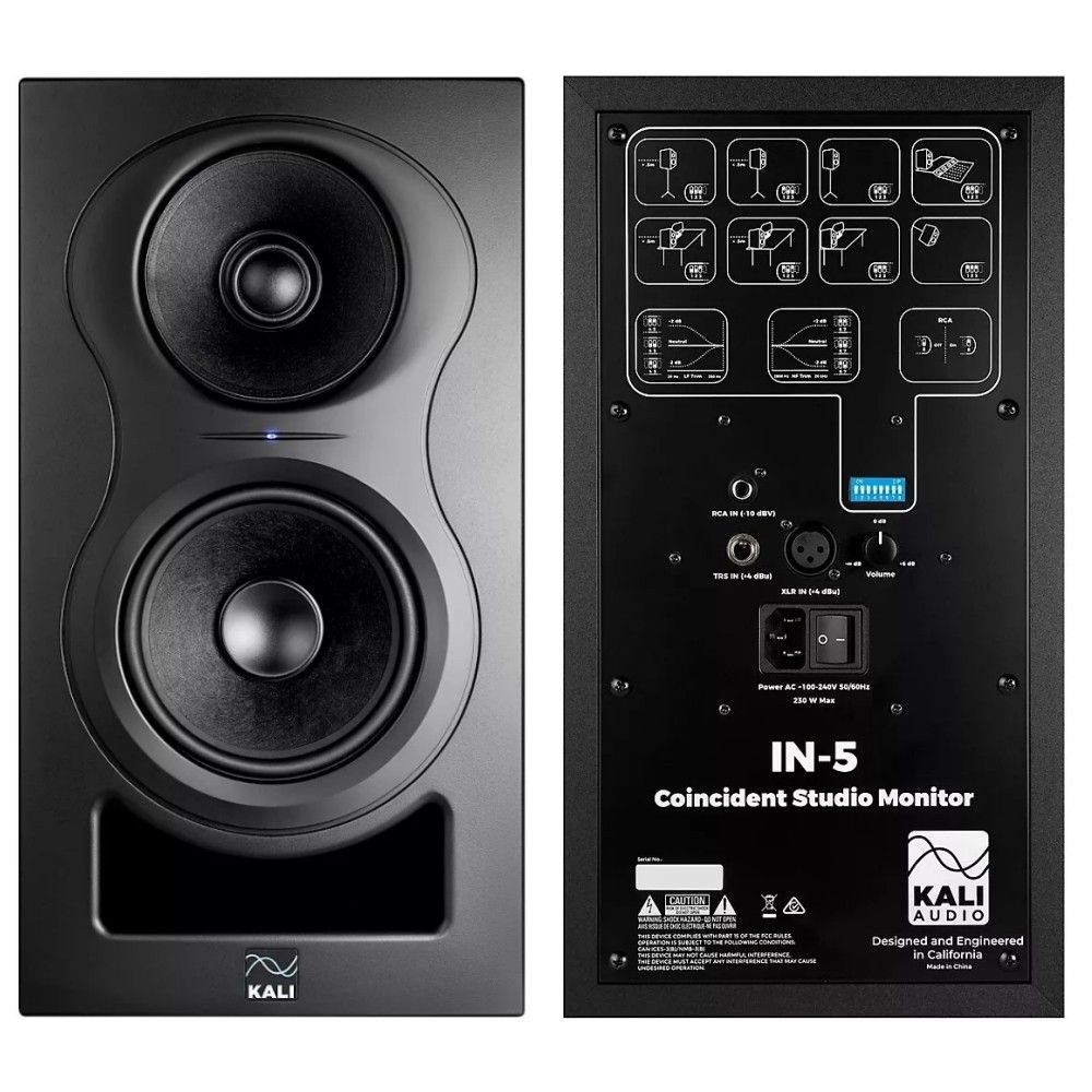 KALI AUDIO IN-5 Black 3-Way 320w Total Active Studio Referen