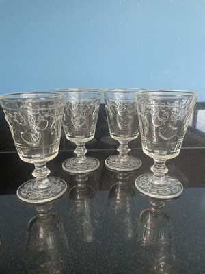 4 x La Rochere Versailles Wasser Weinglas mit Stiel 20cl