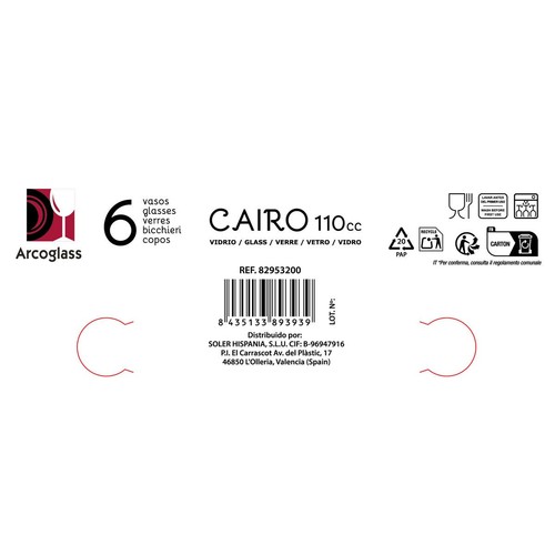 Set Di 6 Bicchieri 0,255 L – Colore Rosso – Capacità 255 Ml – Codice 71551 - 2