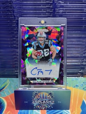 2017 Prizm Christian Mccaffrey Purple Crystals Auto /75 Clean