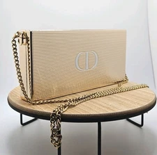 Dior Rouge Minaudière Gold Clutch & Chain - Bag Case Limited Edition 2023 Empty