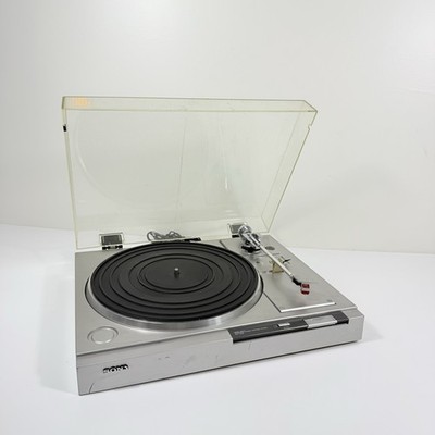 Sony PS-LX22 Direct Drive Plattenspieler Vintage 80er HiFi funktionstüchtig mit gesprungenem Deckel