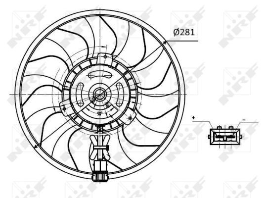 Für NRF 47418 Fan, radiator - Bild 6