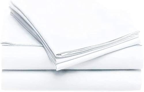 Queen Size Sleeper Sofa Bed Sheet Set - Luxury 100% Queen (6"Drop) White Solid - Picture 2 of 6