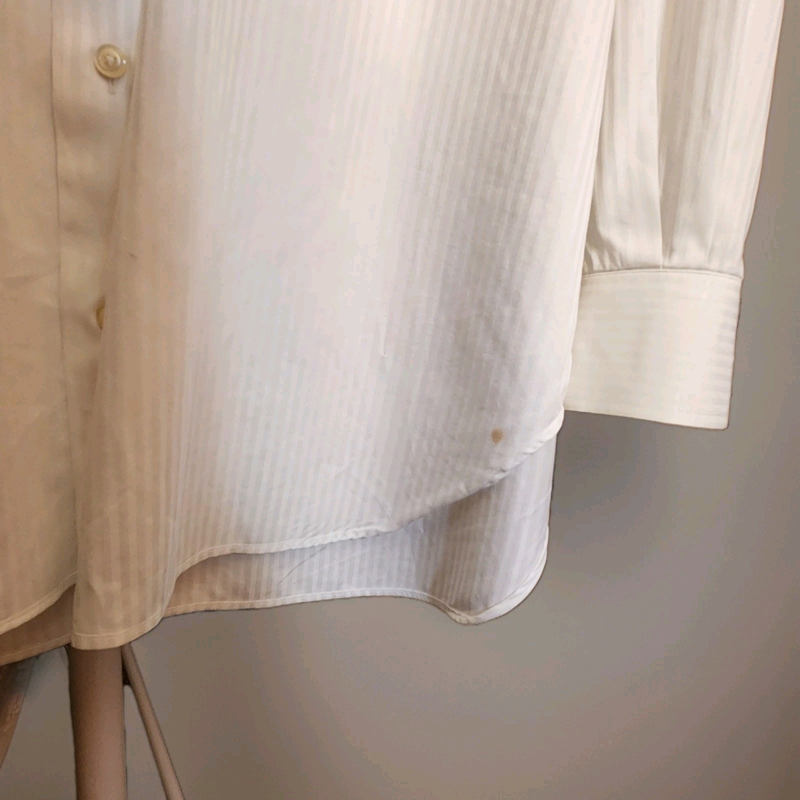 Robert Talbott Long Sleeve Button Down Solid Whit… - image 4