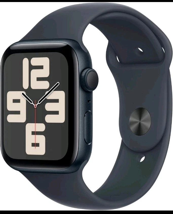 Apple Watch SE (2nd Gen) GPS + Cellular (2024) 44mm Midnight Sport Band - M/L