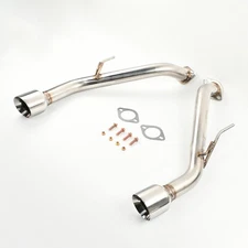 Stainless Axle Back Muffler Exhaust For 14-Up Infiniti Q50 Double Wall Dual Tips