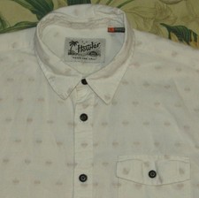 HOWLER BROS Ivory Short Sleeve Printed Button Down Shirt Large