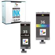 2-Pack Replacement Canon 35 36 Ink Cartridge for PIXMA iP100 iP110 mini360 TR150