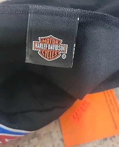 HARLEY-DAVIDSON Motorcycle Black RED WHITE BLUE Skull Cap USA NWT !!FREE SHIP!! - Picture 6 of 9