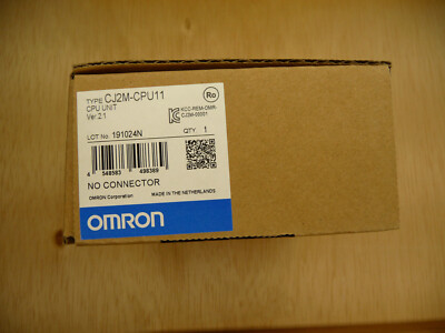omron cpu unit cj2m-cpu11 ver. 2.1 + cover plate cj2m-cpu11-2-2