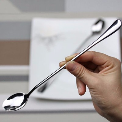 7.5'' Long Stainless Steel Ice Cream Cocktail Teaspoons Coffee Soup Tea Spoons 2x