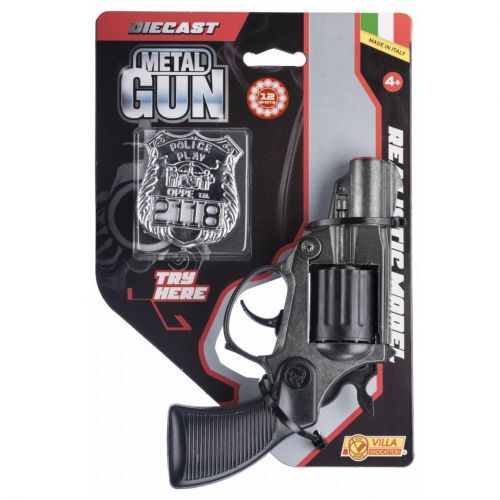 Villa Giocattoli VLL61455 Revolver Falcon Old Metal 12 Colpi - Foto 1 di 1