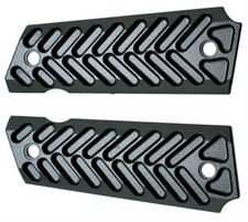 Black Anodized Skeleton Aluminum 1911 Grips Fit Government Model  Clones