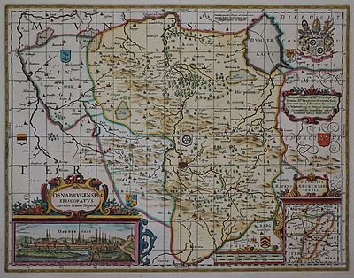 Osnabrugensis Episcopatus - Diocese Osnabrück - Valk & Schenk -original By 1700