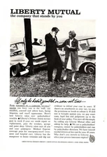 1961 Print Ad Liberty Mutual If only he hadn't gambled on worn-out tires