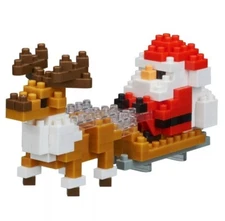 Nanoblock Santa Claus w Wrapped Present Building Block Kawada Japan NBC063 New