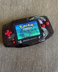 Nintendo Gameboy Advance GBA Game Boy AGB BACKLIT IPS V5 Rayquaza Custom UV